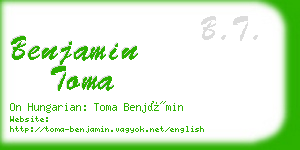 benjamin toma business card